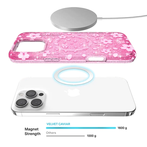 Cherry Blossom Glitter iPhone Case