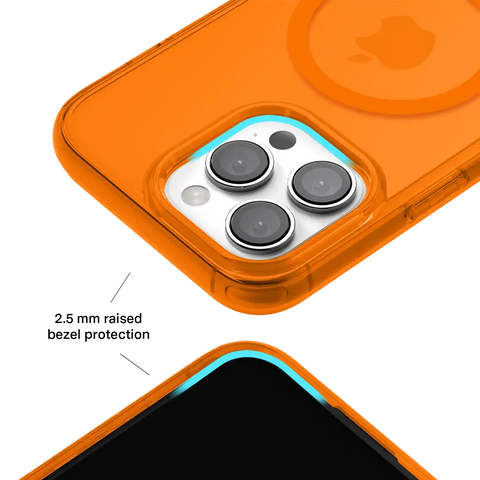Neon Orange Clear iPhone Case