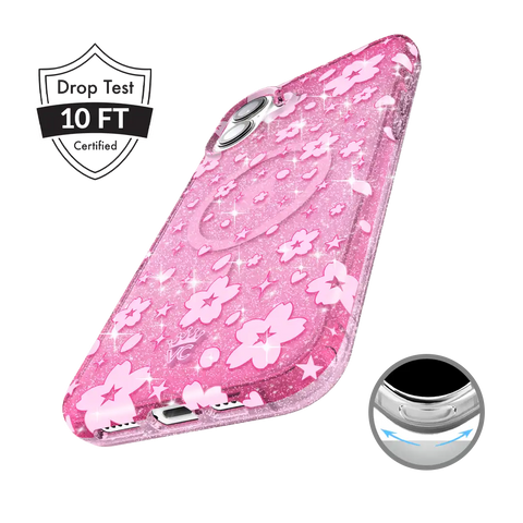 Cherry Blossom Glitter iPhone Case