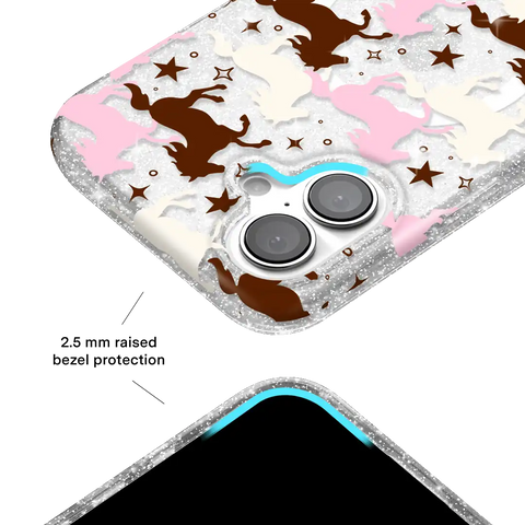 Pink Pony Glitter iPhone Case