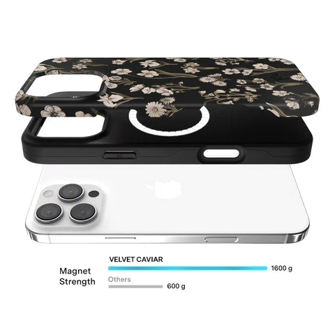 Nightbloom Gold Chrome Floral iPhone Case