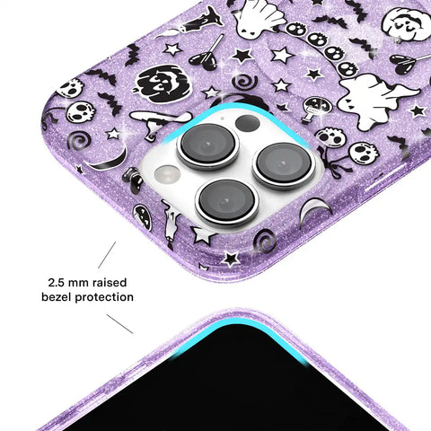 Witchy Lilac Glitter iPhone Case