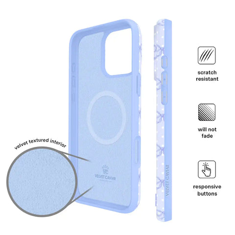 Lovely Blue Bows iPhone Case