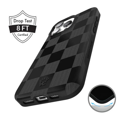 Noir Vibe Checkered iPhone Case
