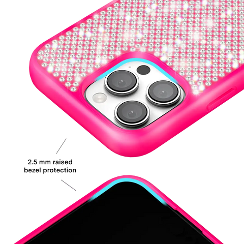 Hot Pink Caviar Crystals iPhone Case