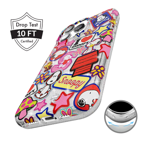 Snoopy Patchwork Glitter iPhone Case