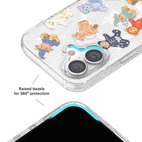 Teddy Scare Glitter iPhone Case