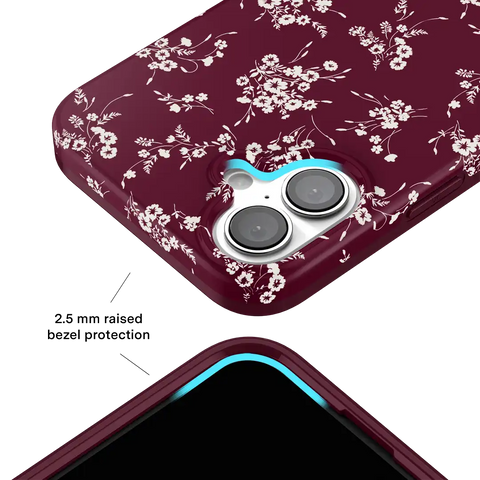 French Burgundy Floral iPhone Case