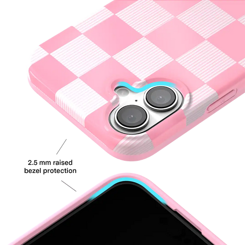 Pink Vibe Checkered iPhone Case