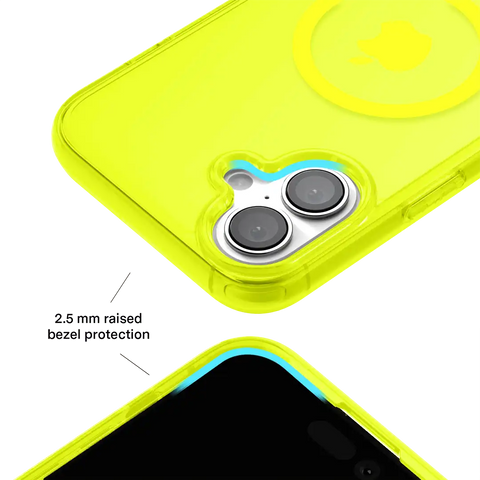 Neon Yellow Clear iPhone Case