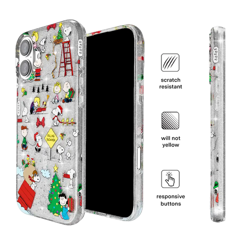Snoopy Christmas Glitter iPhone Case