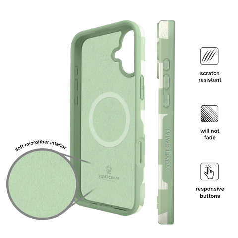Pistachio Vibe Checkered iPhone Case