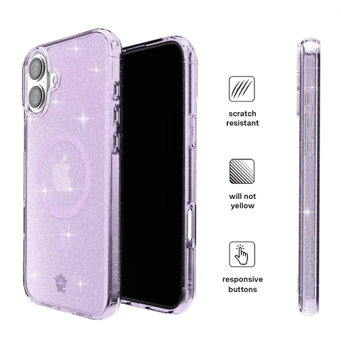 Lilac Stardust Glitter iPhone Case