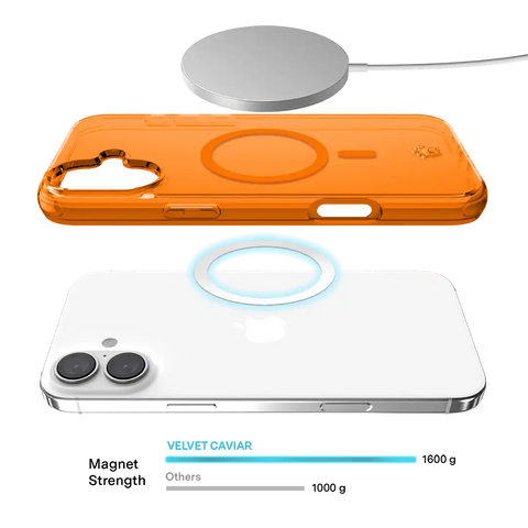 Neon Orange Clear iPhone Case