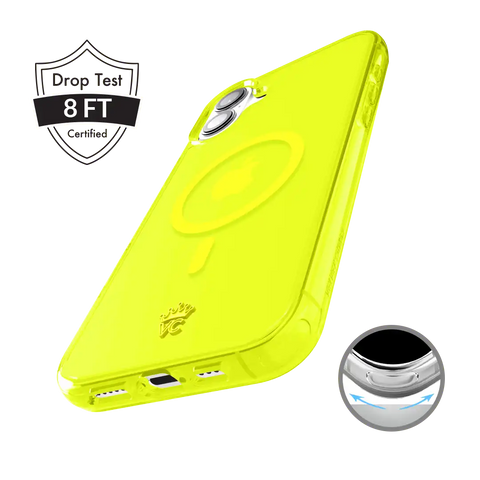 Neon Yellow Clear iPhone Case