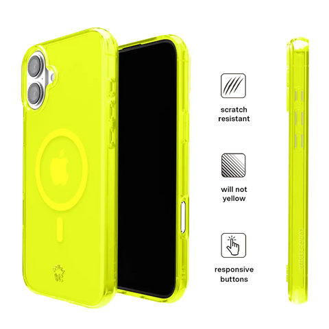 Neon Yellow Clear iPhone Case