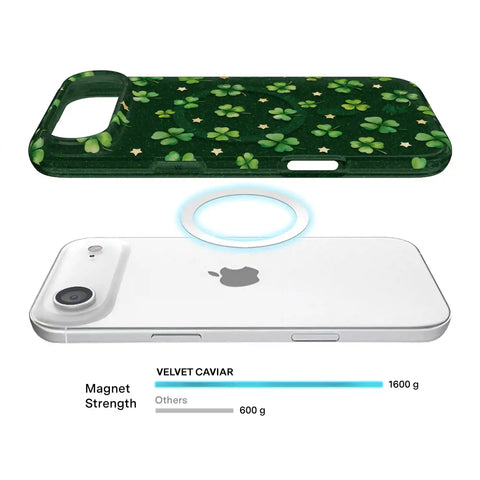 Lucky Clover Glitter iPhone Case