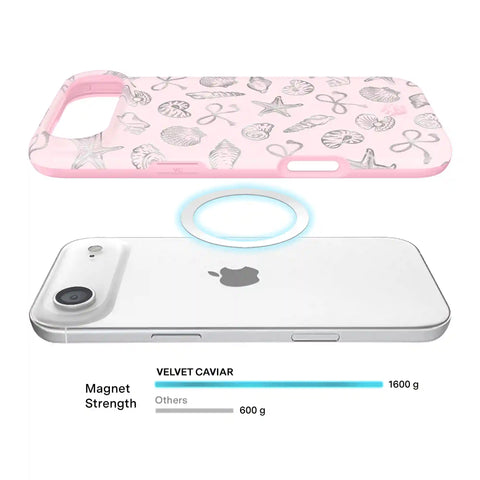 Pink Coastal Seashells iPhone Case