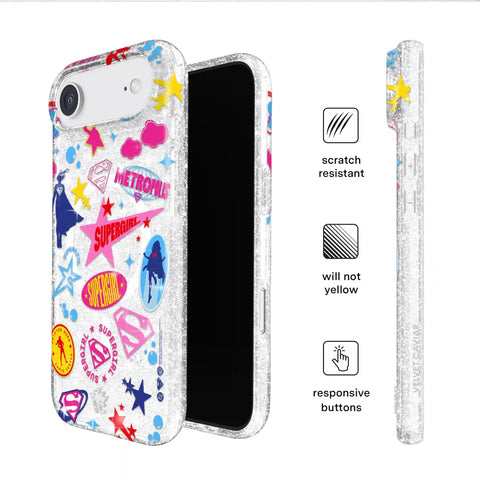 Supergirl Krypto Glitter iPhone Case