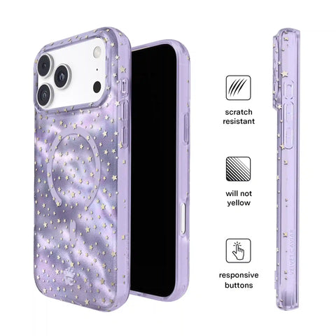 Lilac Celestial Stars iPhone Case