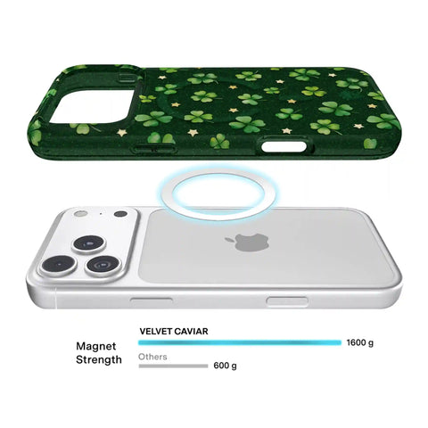 Lucky Clover Glitter iPhone Case