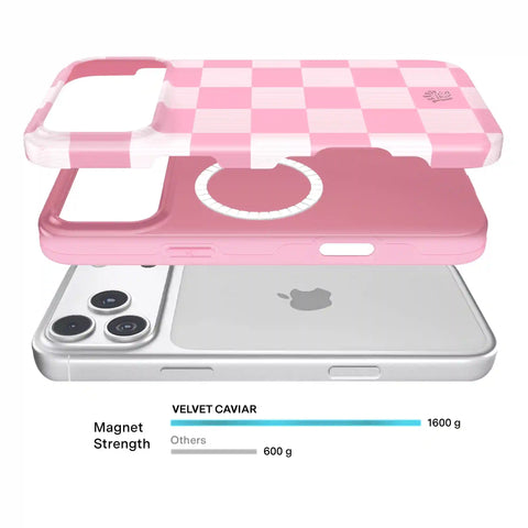 Pink Vibe Checkered iPhone Case