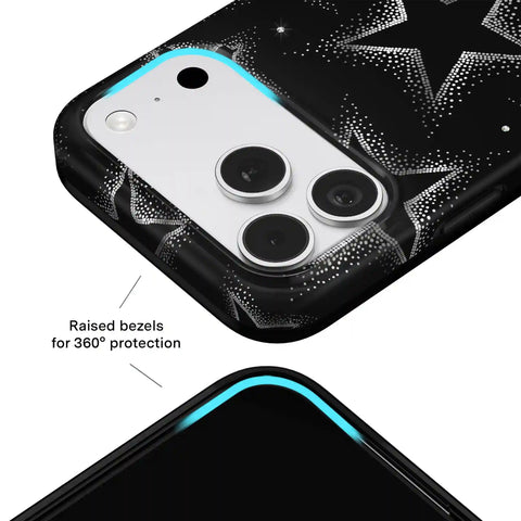 Crystal Chrome Stars iPhone Case