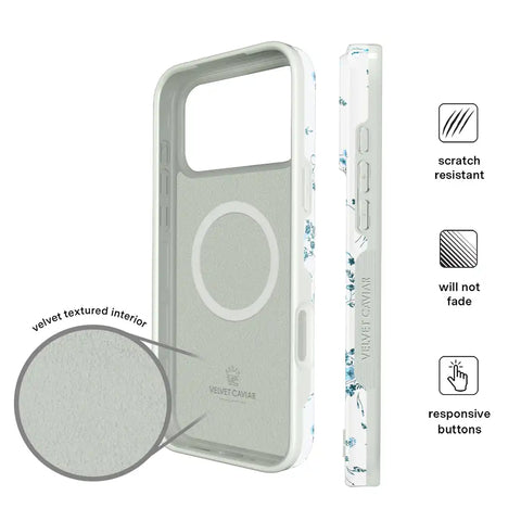 French Blue Floral iPhone Case