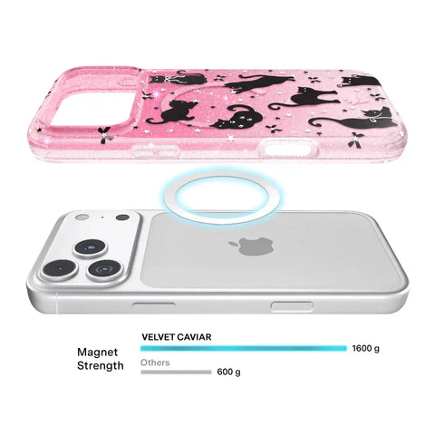 Lucky Kittens Glitter iPhone Case