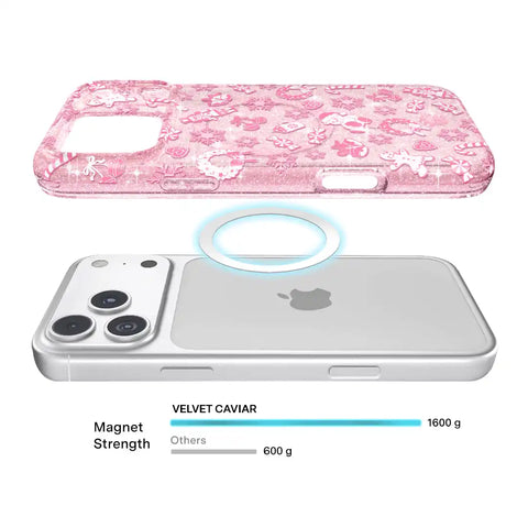 Pink Christmas Glitter iPhone Case