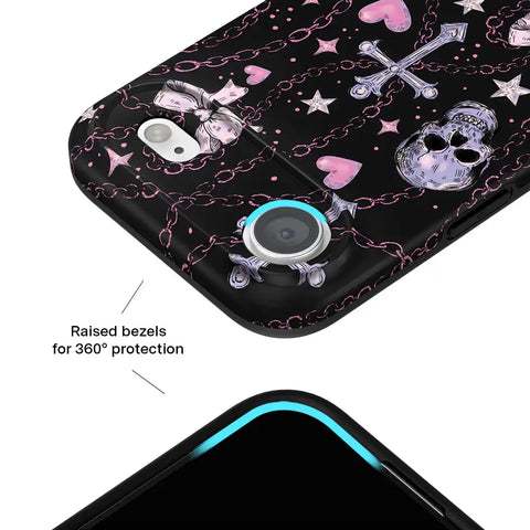 Pretty Punk Skulls iPhone Case