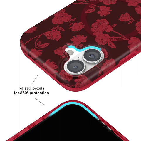 Dark Cherry Floral iPhone Case