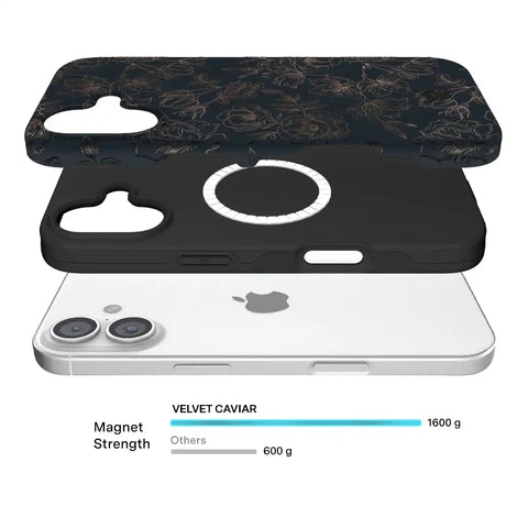 Floral Rose Gold Chrome iPhone Case