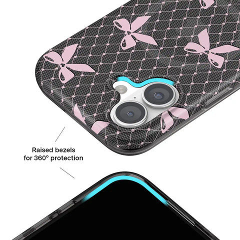 Lacy Pink Bows iPhone Case