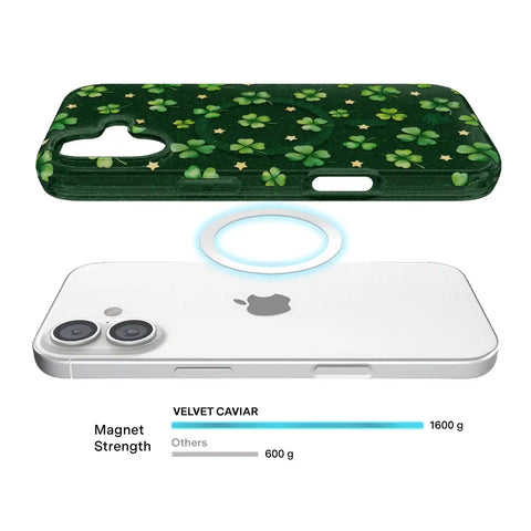 Lucky Clover Glitter iPhone Case