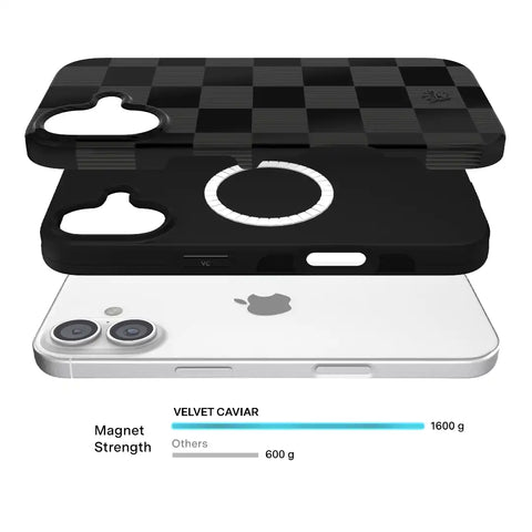 Noir Vibe Checkered iPhone Case