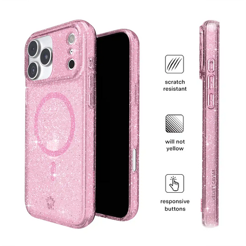 Pink Stardust Glitter iPhone Case