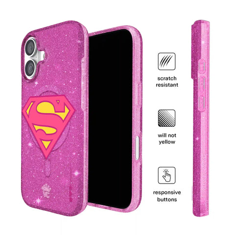 Supergirl Stardust Glitter iPhone Case