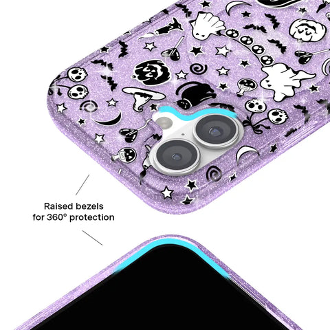 Witchy Lilac Glitter iPhone Case