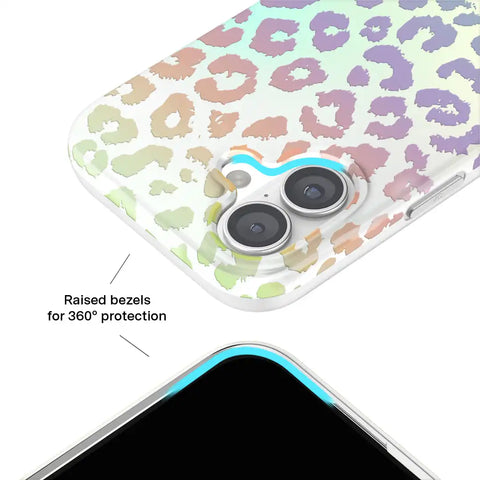 White Opal Leopard iPhone Case