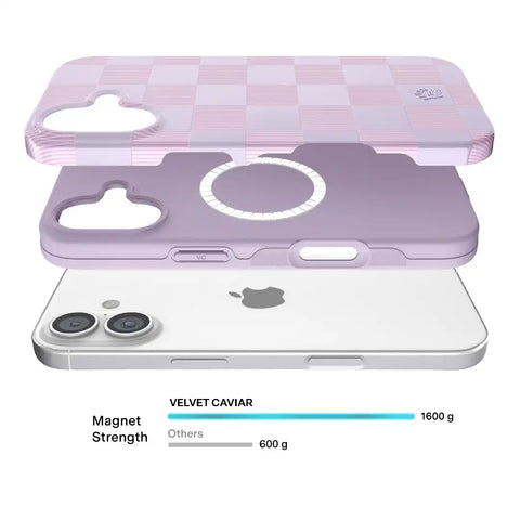 Lilac Vibe Checkered iPhone Case