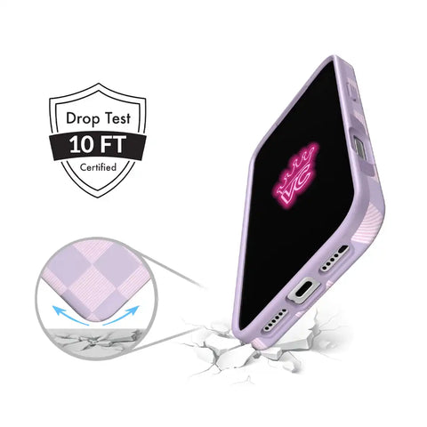 Lilac Vibe Checkered iPhone Case
