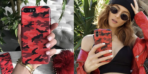 Red Camo iPhone Case