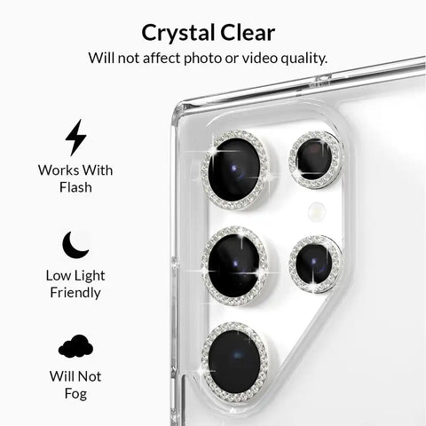 Crystal Glam Camera Lens Protector for Samsung