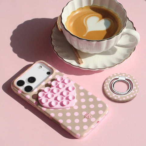 Brown Sugar Polka Dot MagSafe Grip Ring