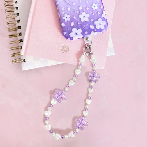 Lavender Cherry Blossom Phone Charm