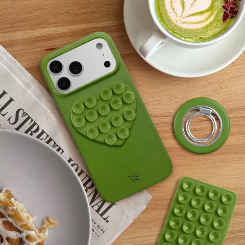 Matcha Green Heart MagSafe MightyGrip