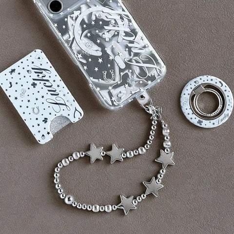 Chrome Stars Phone Charm