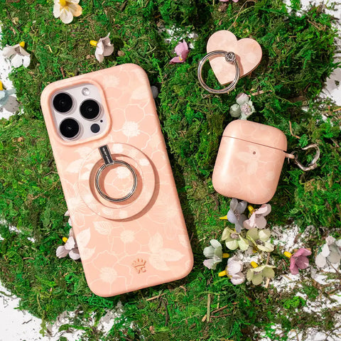 Peach Blossom Floral AirPod Case