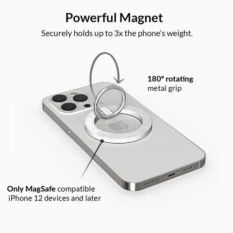 Clear Frosted Smiley MagSafe Grip Ring